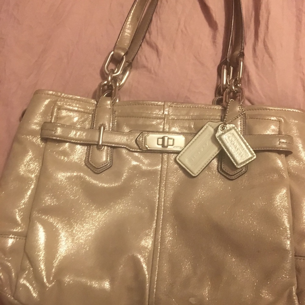 Shimmery soft Coach purse